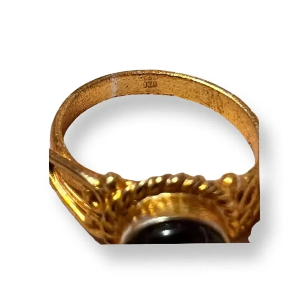 Amethyst Gold Plated 925 Marked Ring Size 7.25